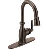 imageMoen Brantford Oil Rubbed Bronze Traditional OneHandle HighArc Pulldown Bar Faucet with Reflex Docking System and Power Clean 5985ORBOil Rubbed Bronze