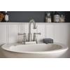 imageMoen Brecklyn Spot Resist Brushed Nickel Two Handle Centerset Lavatory Faucet 3Hole Bathroom Sink Faucet 84162SRN