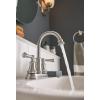 imageMoen Brecklyn Spot Resist Brushed Nickel Two Handle Centerset Lavatory Faucet 3Hole Bathroom Sink Faucet 84162SRN