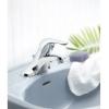 imageMoen Chateau Chrome OneHandle LowArc Centerset Bathroom Sink Faucet with Drain Assembly L4621Brushed Chrome