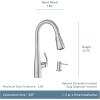 imageMoen Essie Mediterranean Bronze MotionSense Wave OneHandle Touchless Kitchen Faucet with Pulldown Sprayer and Soap Dispenser 87014EWBRBChrome
