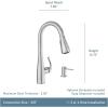 imageMoen Essie Mediterranean Bronze MotionSense Wave OneHandle Touchless Kitchen Faucet with Pulldown Sprayer and Soap Dispenser 87014EWBRBChrome