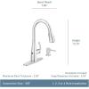 imageMoen Essie Mediterranean Bronze MotionSense Wave OneHandle Touchless Kitchen Faucet with Pulldown Sprayer and Soap Dispenser 87014EWBRBChrome