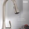 imageMoen Essie Mediterranean Bronze MotionSense Wave OneHandle Touchless Kitchen Faucet with Pulldown Sprayer and Soap Dispenser 87014EWBRBMatte Black