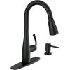 imageMoen Essie Mediterranean Bronze MotionSense Wave OneHandle Touchless Kitchen Faucet with Pulldown Sprayer and Soap Dispenser 87014EWBRBMatte Black