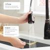 imageMoen Essie Mediterranean Bronze MotionSense Wave OneHandle Touchless Kitchen Faucet with Pulldown Sprayer and Soap Dispenser 87014EWBRBMediterranean Bronze