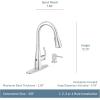 imageMoen Essie Mediterranean Bronze MotionSense Wave OneHandle Touchless Kitchen Faucet with Pulldown Sprayer and Soap Dispenser 87014EWBRBSpot Resist Stainless