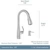 imageMoen Essie Mediterranean Bronze MotionSense Wave OneHandle Touchless Kitchen Faucet with Pulldown Sprayer and Soap Dispenser 87014EWBRBSpot Resist Stainless
