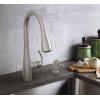 imageMoen Essie Mediterranean Bronze MotionSense Wave OneHandle Touchless Kitchen Faucet with Pulldown Sprayer and Soap Dispenser 87014EWBRBSpot Resist Stainless