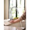 imageMoen Genta LX Motionsense Wave Sensor Touchless Chrome OneHandle High Arc Pulldown Modern Kitchen Faucet Featuring Power Clean 7882EWCChrome