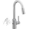 imageMoen Genta LX Motionsense Wave Sensor Touchless Chrome OneHandle High Arc Pulldown Modern Kitchen Faucet Featuring Power Clean 7882EWCChrome