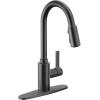 imageMoen Genta LX Motionsense Wave Sensor Touchless Chrome OneHandle High Arc Pulldown Modern Kitchen Faucet Featuring Power Clean 7882EWCMatte Black