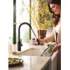 imageMoen Genta LX Motionsense Wave Sensor Touchless Chrome OneHandle High Arc Pulldown Modern Kitchen Faucet Featuring Power Clean 7882EWCMatte Black