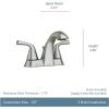 imageMoen Haber Spot Resist Brushed Nickel TwoHandle 4quot Centerset Bathroom Faucet 3Hole Faucet 84768SRNNo Size