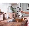 imageMoen Haelyn Matte Black SingleHandle PullDown Sprayer Kitchen Faucet Featuring Power Boost for a Faster Clean Soap Dispenser Included 87627BLChrome