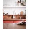 imageMoen Haelyn Matte Black SingleHandle PullDown Sprayer Kitchen Faucet Featuring Power Boost for a Faster Clean Soap Dispenser Included 87627BLChrome