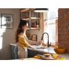 imageMoen Haelyn Matte Black SingleHandle PullDown Sprayer Kitchen Faucet Featuring Power Boost for a Faster Clean Soap Dispenser Included 87627BLMatte Black