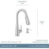imageMoen Haelyn Matte Black SingleHandle PullDown Sprayer Kitchen Faucet Featuring Power Boost for a Faster Clean Soap Dispenser Included 87627BLMatte Black