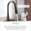 imageMoen Haelyn Matte Black SingleHandle PullDown Sprayer Kitchen Faucet Featuring Power Boost for a Faster Clean Soap Dispenser Included 87627BLSpot Resist Stainless