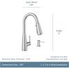 imageMoen Haelyn Matte Black SingleHandle PullDown Sprayer Kitchen Faucet Featuring Power Boost for a Faster Clean Soap Dispenser Included 87627BLSpot Resist Stainless