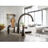 imageMoen Hutchinson Mediterranean Bronze 2Handle HighArc Kitchen Faucet with Side Sprayer 87048BRB