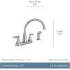 imageMoen Hutchinson Spot Resist Stainless 2Handle HighArc Kitchen Faucet with Side Sprayer 87048SRS