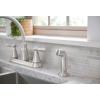 imageMoen Hutchinson Spot Resist Stainless 2Handle HighArc Kitchen Faucet with Side Sprayer 87048SRS
