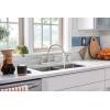 imageMoen Hutchinson Spot Resist Stainless 2Handle HighArc Kitchen Faucet with Side Sprayer 87048SRS