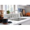 imageMoen Hutchinson Spot Resist Stainless 2Handle HighArc Kitchen Faucet with Side Sprayer 87048SRS