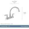imageMoen Hutchinson Spot Resist Stainless 2Handle Kitchen Sink Faucet 87239SRS