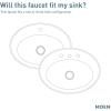 imageMoen LISO Spot Resist Brushed Nickel OneHandle Bathroom Faucet One Hole Bathroom Sink Faucet with Optional Deck Plate and Push Down Drain 84540SRN