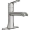 imageMoen LISO Spot Resist Brushed Nickel OneHandle Bathroom Faucet One Hole Bathroom Sink Faucet with Optional Deck Plate and Push Down Drain 84540SRN