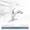 imageMoen Medina Spot Resist Stainless OneHandle Pull Out Kitchen Faucet Kitchen Sink Faucets with Pullout Sprayer Featuring Power Boost for a Faster Clean 87039SRS