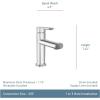 imageMoen Meena Matte Black OneHandle Single Hole Modern Bathroom Sink Faucet with Optional Deckplate and Drain Assembly 84794BLChrome