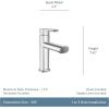 imageMoen Meena Matte Black OneHandle Single Hole Modern Bathroom Sink Faucet with Optional Deckplate and Drain Assembly 84794BLMatte Black