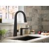 imageMoen Nio Matte Black Smart Faucet Touchless PullDown Sprayer Kitchen Faucet with Voice and Motion Control S75005EV2BL