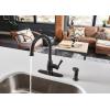 imageMoen Noell Mediterranean Bronze Traditional SingleHandle Standard Kitchen Faucet with Side Sprayer 87506BRB