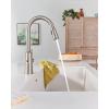 imageMoen Riley Chrome OneHandle Pulldown Kitchen Faucet Featuring Power Boost for a Faster Clean and Reflex Docking System for the Spray Head Modern Kitchen Sink Faucet 7402CSpot Resist Stainless