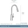 imageMoen Riley Chrome OneHandle Pulldown Kitchen Faucet Featuring Power Boost for a Faster Clean and Reflex Docking System for the Spray Head Modern Kitchen Sink Faucet 7402CChrome