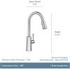 imageMoen Riley Chrome OneHandle Pulldown Kitchen Faucet Featuring Power Boost for a Faster Clean and Reflex Docking System for the Spray Head Modern Kitchen Sink Faucet 7402CMatte Black