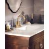 imageMoen Ronan Bronzed Gold TwoHandle 4quot Centerset Modern Bathroom Faucet with PushDown Drain 84022BZG
