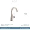 imageMoen Ronan Spot Resist Brushed Nickel OneHandle Single Hole Modern Bathroom Sink Faucet with Optional Deckplate and Spring Loaded Drain Assembly 84021SRN