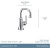 imageMoen S44101BL Colinet OneHandle Single Hole Traditional Bathroom Sink Faucet Matte Black