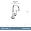 imageMoen S44101BL Colinet OneHandle Single Hole Traditional Bathroom Sink Faucet Matte Black