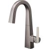 imageMoen S55005BL Nio OneHandle Bar Faucet Includes Secondary Finish Handle Option Matte BlackBlack Stainless