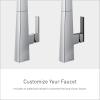 imageMoen S55005BL Nio OneHandle Bar Faucet Includes Secondary Finish Handle Option Matte BlackChrome