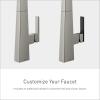 imageMoen S55005BL Nio OneHandle Bar Faucet Includes Secondary Finish Handle Option Matte BlackSpot Resist Stainless