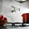 imageMoen S665BLS Modern Wall Mount Swing Arm Folding Pot Filler Kitchen Faucet Black StainlessBlack Stainless