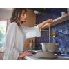imageMoen S665BLS Modern Wall Mount Swing Arm Folding Pot Filler Kitchen Faucet Black StainlessBrushed Gold