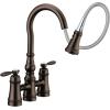imageMoen S73204ORB Weymouth Two Handle Pulldown Bridge Kitchen Faucet Oil Rubbed BronzeOil Rubbed Bronze